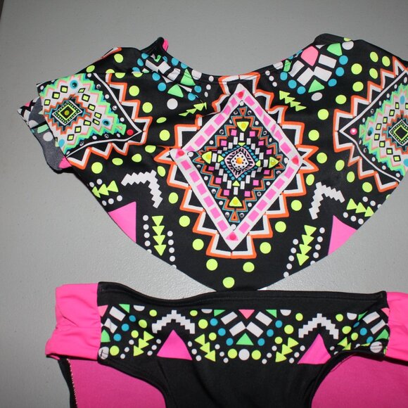 Multi Color 2 Pcs Justice Bikini9 Swimsuit Size 16 NWOT - Picture 2 of 10